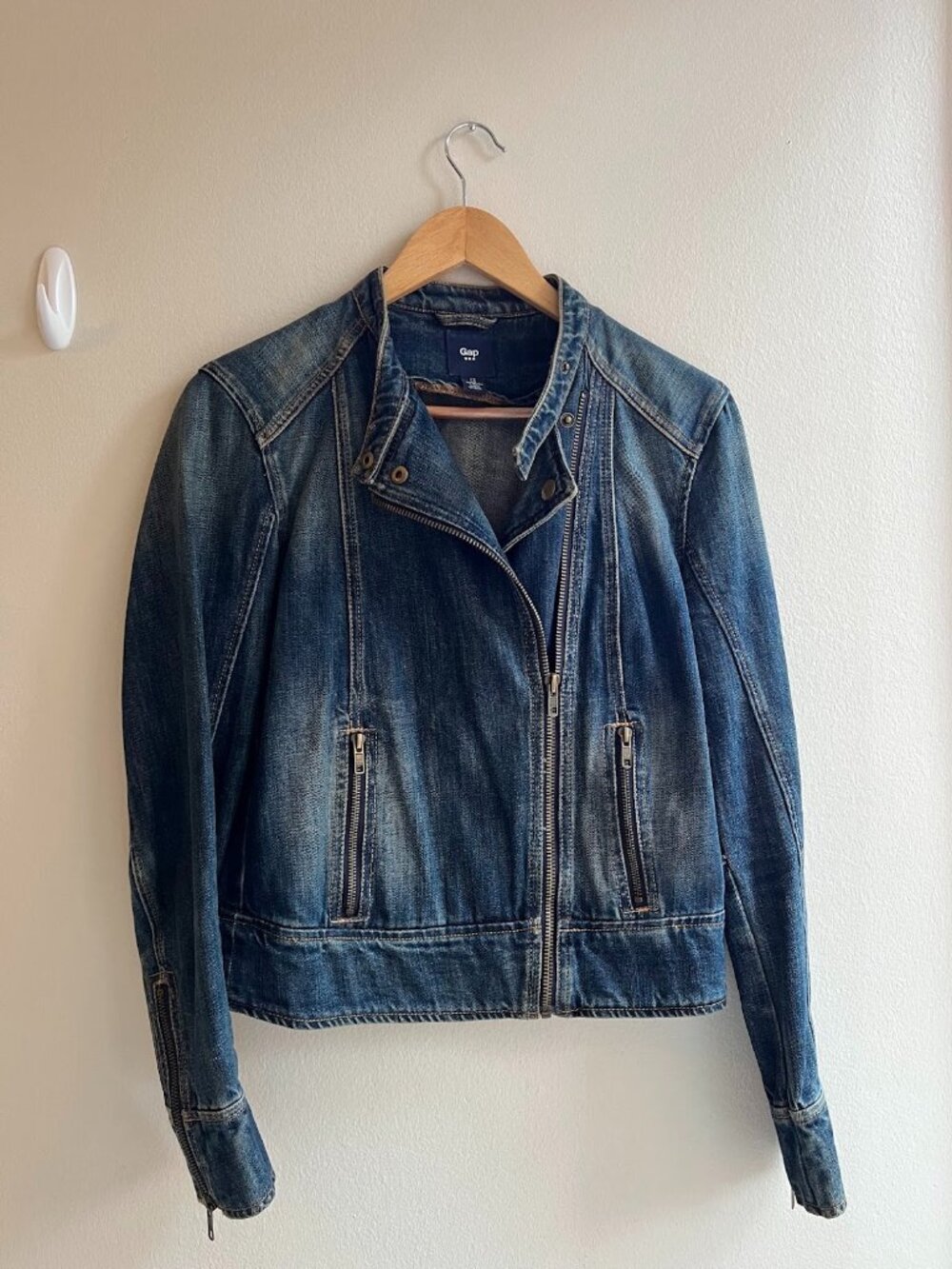 Vintage GAP 1969 moto style denim jacket - 100% cotton